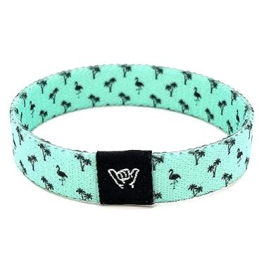 Imagem de Hang Loose Bands - Pulseira de praia de surfista costeiro para homens, mulheres e adolescentes - Verão confortável - Pulseira reversível Boho - Pulseiras de amizade, Small: 6.5" (most common fitting