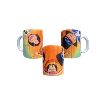 Imagem de Caneca Porcelana One Piece - Sublimação, 3 irmãos