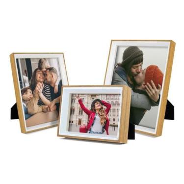 Imagem de Kit 3 Porta Retratos Foto 10x15 15x20 E 20x25 Moldura Profunda - Mart 