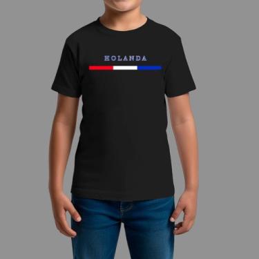 Imagem de Camiseta Infatil Masculina Streetwear Casual Manga Curta Holanda - Rod