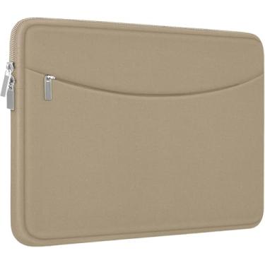 Imagem de Capa para laptop de 39.6 cm, capa protetora à prova de choque para laptop, bolsa de transporte para computador com bolso de acessórios, bolsa para laptop compatível com MacBook, HP, Dell, Lenovo,