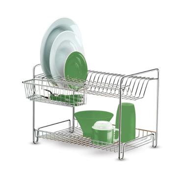 Imagem de Escorredor de Louças Aço 02 Andares Cromado Future