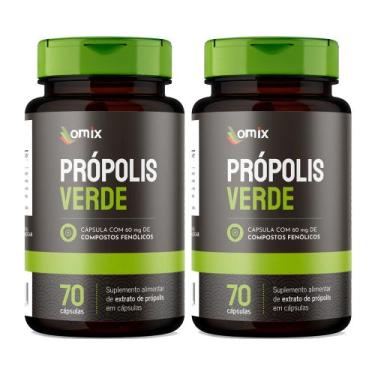 Imagem de Kit 2x - Própolis Verde - 70 cápsulas - Omix
