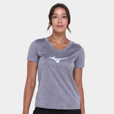 Imagem de Camiseta Mizuno Spark Big Logo Feminina, Azul, P