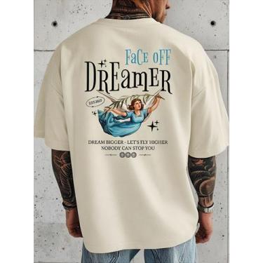 Imagem de Camiseta Masculina Estampada Streetwear Casual Conforto Face - 100% Al