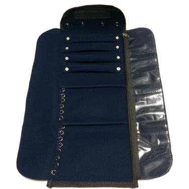 Imagem de Mostruário estojo para jóias grande para organização em veludo preto (Azul Marinho)