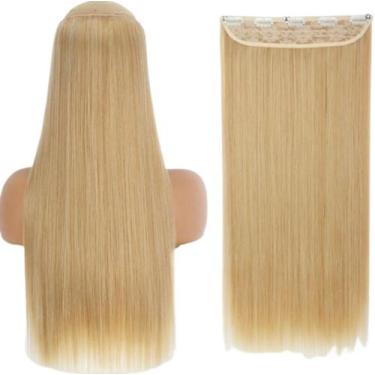 Imagem de Aplique Tic Tac Liso idêntico ao cabelo humano 70cm - GM HAIR, Loiro e