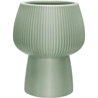 Imagem de CACHEPÔ VASO DECORATIVO PLANTA HOME&CO CERÂMICA 16x12x12cm VERDE