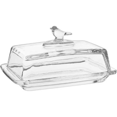 Imagem de MANTEIGUEIRA RETANGULAR HOME&CO COM TAMPA VIDRO 9x10x17cm TRANSPARENTE