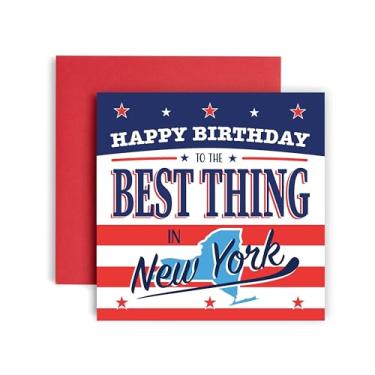 Imagem de Huxters Cartão de aniversário divertido - New York State Brother Son Nephew Dad Mum Uncle Friend Auntie Sister - Super Person - 14,8 cm (Nova York)