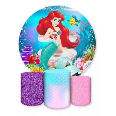 Imagem de Kit Painel de Festa Redondo Trio Cilindro - ARIEL - DeCarllos