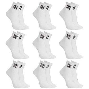 Imagem de Kit 9 Pares Meias Ecko Unltd Cano Médio Masculino, Branco, 38-43