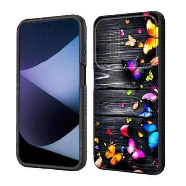 Imagem de wiaekosef Capa para Moto G Stylus 5G 2025, capa de lente de câmera deslizante embutida, proteção resistente à prova de choque, capa de camada dupla para Motorola Moto G Stylus 5G 2025, borboletas