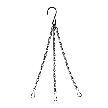 Imagem de Stgfyxgs 3 Planos Clissin de Cadeia de Vasos de Flores Flexibilidade de Correntes Suspensas com Ganchos Hormez com Lanterna de Gaiola para Pássaros para, Black a, Tamanho real