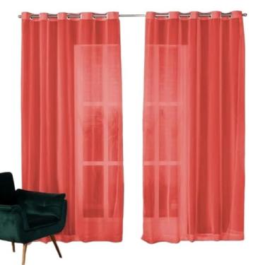 Imagem de Cortina De Sem Forro Para Sala E Quarto (6.00x2.80)(6.00x2.50)(6.00x2.20)(6.00x2.00)(vermelho,6,00x2,50)
