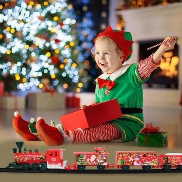 Imagem de Conjunto De Trem De Natal Operado Por Bateria Com Modelos De Brinquedo