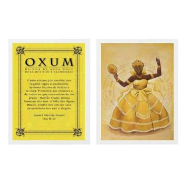 Imagem de Kit 2 Quadros Oração Oxum 45X34Cm