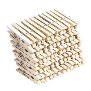 Imagem de Prendedor Grampo De Roupas Madeira Embalagem com 120 a 360 Unidades(240)