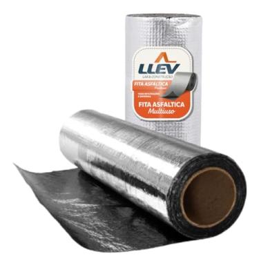 Imagem de Manta Asfáltica Auto Adesiva 05cm x 10m Aluminizada Telhado Laje Fita Para Pequenos Reparos