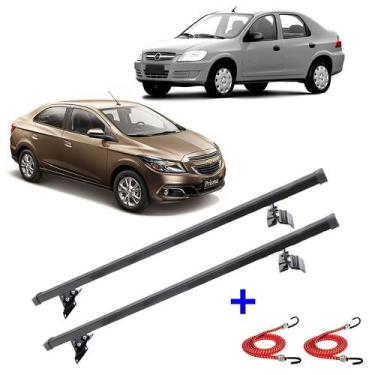 Imagem de Rack Teto Gm Prisma Sedan e Hatch 2006 A 2015 + 2 Elástico - Rack de T