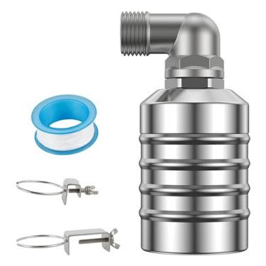 Imagem de Válvula flutuante de controle de nível de água 1/5.1 cm 3/10.2 cm 3/10.2 cm Válvula de esfera flutuante de água de aço inoxidável totalmente automático Controlador de nível de água 180PSI Entrada de