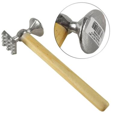 Imagem de Amaciador de Carne Madeira 21cm Martelo - Tudo em Caixa