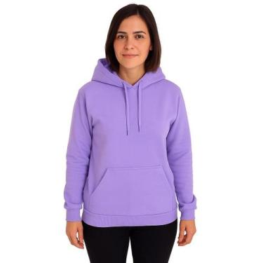 Imagem de Moletom Feminino Confortável Canguru Com Capuz Blusa de Frio - A. L. C