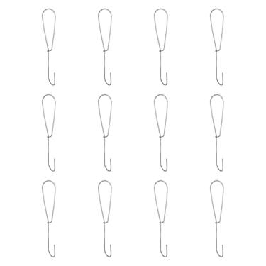 Imagem de Fancyes 12 peças de ganchos para fazer moldes de costura, ganchos para armazenamento de papel, cabide doméstico, estênceis de ferro, papel, fácil de pendurar, 220 Mm X 44 Mm