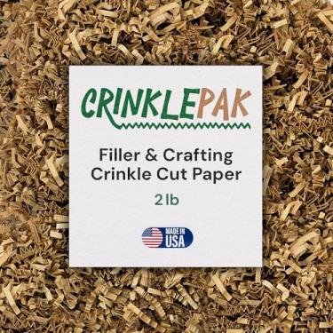 Imagem de Papel cortado enrugado (900 g) Enchimento de caixa de envio *Feito nos EUA* Ótimo para pacotes de correspondência, embrulho de presente, enchimento de cestas e todas as outras ocasiões (KRAFT)