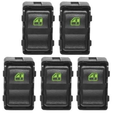 Imagem de Kit 5 Botão Vidro Eletrico Monza Kadett Ipanema Opala Kostal, Interrup