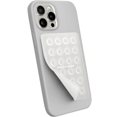 Imagem de Suporte de celular com ventosa StickyGrippy, acessório adesivo de silicone para iPhone e Android, suporte de celular com espelho para chuveiro e brinquedo Fidget viva-voz, vídeos e selfies do TikTok