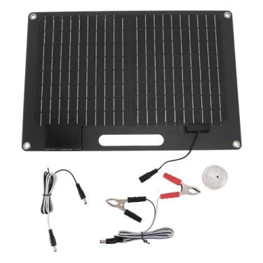 Imagem de Grcfumo Painel solar de 100w, portátil 2 saídas USB 12V 24V Painel solar Carregador, carregador de energia para o Power Bank Telefone Laptop RV Boat Trip