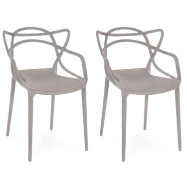 Imagem de Kit 2 Cadeiras de Jantar Allegra Prática Empilhável - Fendi