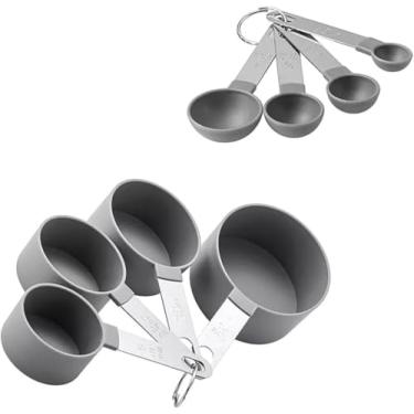 Imagem de Conjunto de Colheres Medidoras em Aço Inoxidável, 6 Peças, Cinza