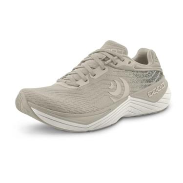 Imagem de Topo Athletic Tênis feminino Ultrafly 5 confortável leve acolchoado durável 5 mm Drop Road Running Tênis atlético para corrida na estrada, Bronzeado/branco, 38