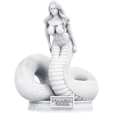 Imagem de Estátua Pombagira Cainana Imagem Umbanda Candomblé (Cor Mármore)