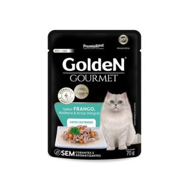 Imagem de Sachê Golden Gourmet Gatos Castrados sabor Frango, Abóbora e Arroz 70 