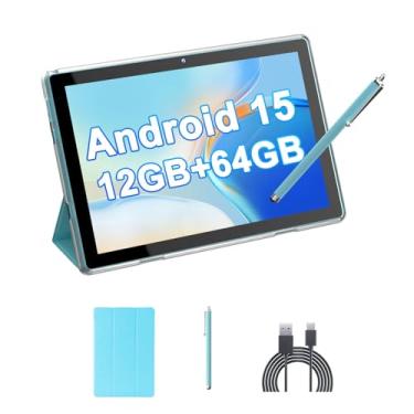 Imagem de HOTTABLET Tablet 10 polegadas Android 15, RAM 12 GB (4 + 8 expansão) + ROM 64 GB, câmer...