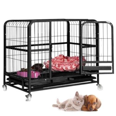 Imagem de Gaiola Pet Gato Cao Cachorro Canil Pet Shop Transporte Rodinhas Animal