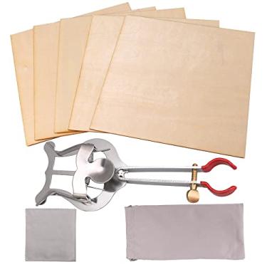 Imagem de Yibuy Conjunto de 6 peças de suporte de lira de metal de 22 a 10 mm de cortiça de 1,5 mm para trompete