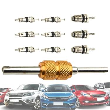 Imagem de Núcleo de Válvula de AC, Ferramentas De Reparação De Refrigeração Automóvel, Kit 10 Núcleos Válvula para Ar Condicionado, Sistemas Climatização, Automóveis, Manutenção