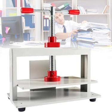 Imagem de Máquina De Prensa De Papel Manual A3 Prensa De Livros Notas De Encadernação Fatura De Escritório Máquina De Achatamento De Aço 3306lbs, A3