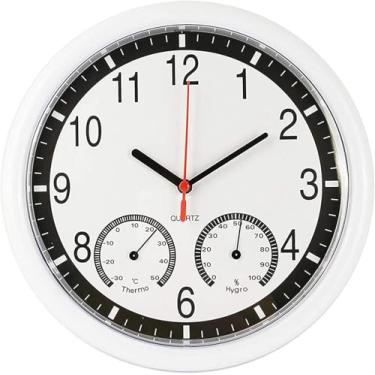 Imagem de Arte De Relógio De Parede Relógio De Parede Simples Relógio De Parede De Jardim 10 Polegadas Com Higrômetro Termômetro Relógio De Jardim Relógio De Quartzo Silencioso Relógio Externo À Prov