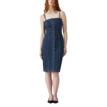 Imagem de Levi's Vestido bustiê jeans feminino, (Novo) Upper East Side (elástico), PP
