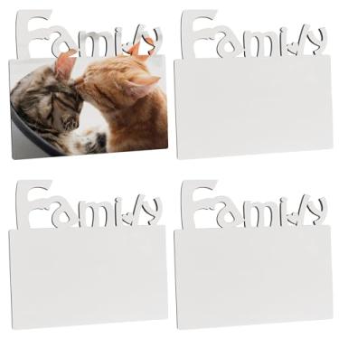 Imagem de Framendino, Pacote com 4 porta-retratos de sublimação em branco 15 x 12 cm, imagem de metal de transferência de calor, impressão de família para mesa de mesa