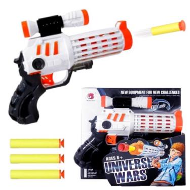 Imagem de Super Arminha de Brinquedo Lança dardos de Ventosa com pressão na Caixa para Presente