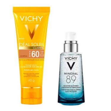 Imagem de Vichy Minéral 89 Ideal Soleil Clarify Morena Kit  Hidratante Facial + 