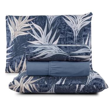 Imagem de Jogo de Cama Casal Box 4 Peças Micropercal 200 Fios com Lençol com Elástico e Fronhas – Toque Aveludado(Mistério)