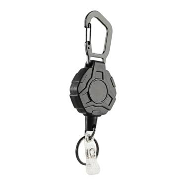 Imagem de Hailong Ming Chaveiro Retrátil, Porta-chaves, Suprimentos Multifuncionais, Leve, com Cabo de aço de 23,62 Polegadas, Chaveiro para Uso Diário