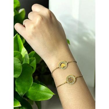 Imagem de Kit Pulseiras Feminina Coração Banhada A Ouro 18K